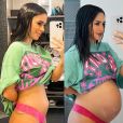 Bruna Biancardi postou recentemente foto da sua barriga na reta final da gravidez
