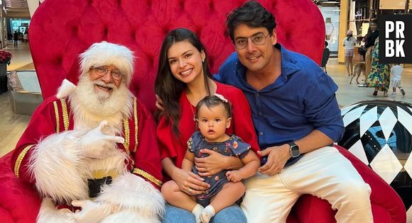 Bruno De Luca leva filha para conhecer Papai Noel e encanta seguidores: "Já ama o bom velhinho"