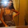 Bruna Marquezine apostou em look transparente e curtinho para o ano novo