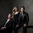 Sookie (Anna Paquin), Bill (Stephen Moyer) e Eric (Alexander Skarsgård) são o poderoso triângulo amoroso de "True Blood"