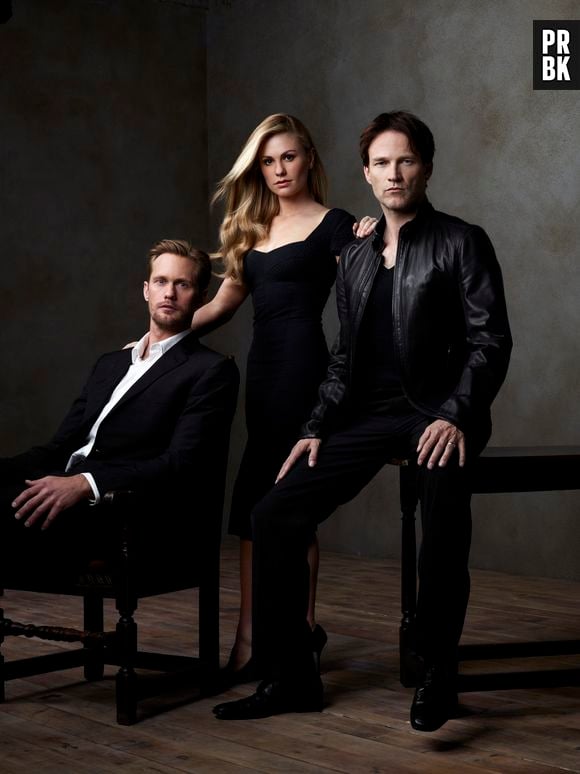 Sookie (Anna Paquin), Bill (Stephen Moyer) e Eric (Alexander Skarsgård) são o poderoso triângulo amoroso de "True Blood"