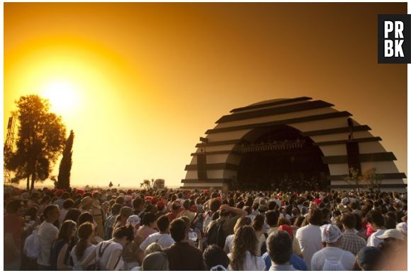 Visual do Palco Sunset, no Rock In Rio: pôr do sol lindo enfeitará os shows vespertinos do festival