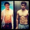 O galã teen Daniel Rocha fez um intensivão com seu personal e postou uma foto do antes e depois que entrou na malhação pesada