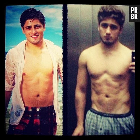 O galã teen Daniel Rocha fez um intensivão com seu personal e postou uma foto do antes e depois que entrou na malhação pesada