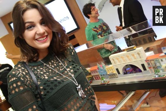 Maria Luiza, de Malhação, durante a coletiva de imprensa do Rock in Rio