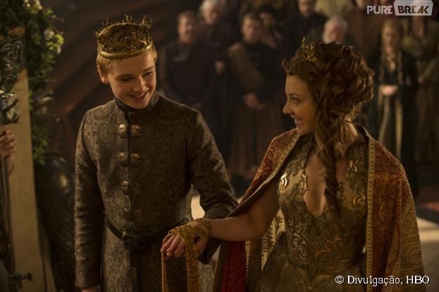 Em "Game of Thrones", Tommen (Dean-Charles Chapman) se casou com Margaery (Natalie Dormer)