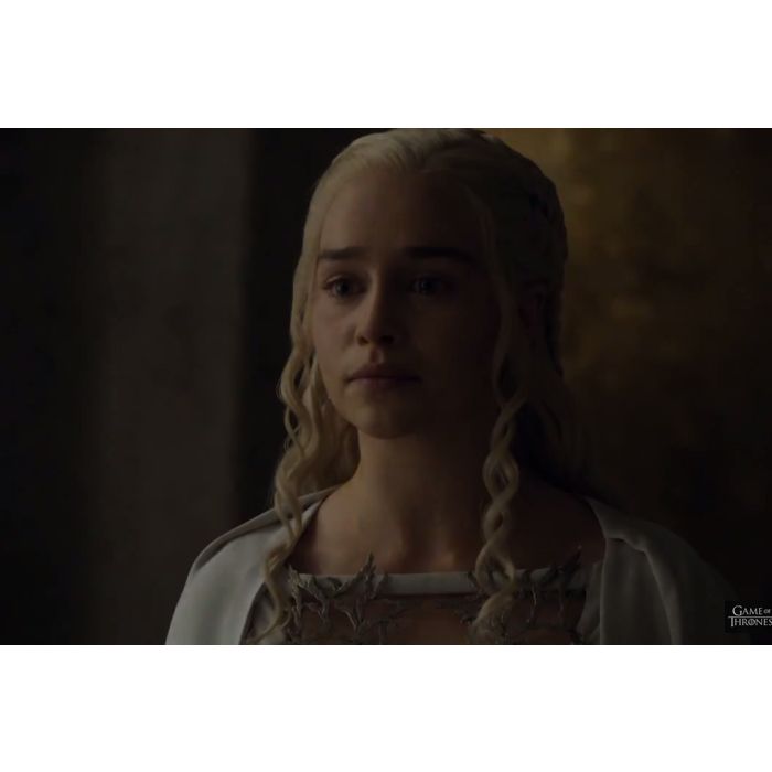  Daenerys (Emilia Clarke) fica surpresa ao encontrar Tyrion (Peter Dinklage) em &quot;Game of Thrones&quot; 
