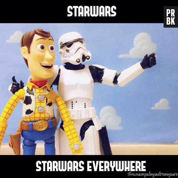 Mas que fofo esse meme de "Star Wars" com a participação do Xerife Woody