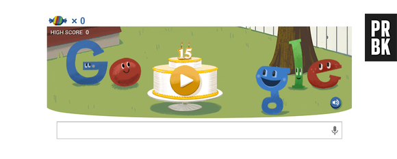Doodle de Aniversário tem joguinho com doces!