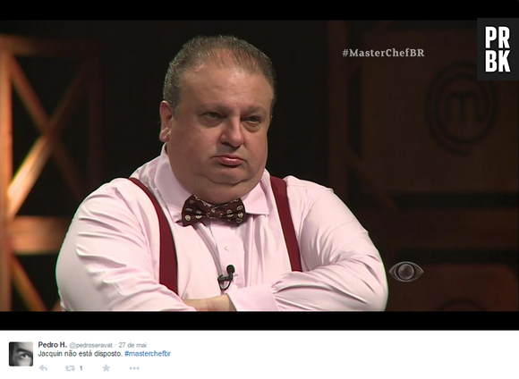 E essa cara de bravo em pleno "MasterChef Brasil", chef Erick Jacquin?