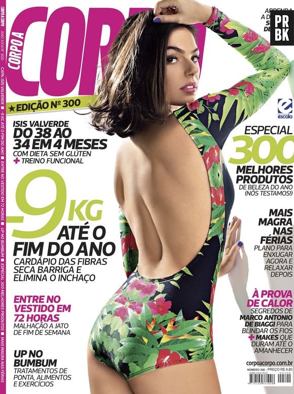 Com uma silhueta incrível, Isis Valverde estampou a capa da revista "Corpo a Corpo" de dezembro e para publicação falou que saiu do manequim 38 para o 34 com dieta sem glúten