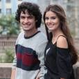  Angel (Camila Queiroz) defende Alex (Rodrigo Lombardi) das acusações de em Guilherme (Gabriel Leone), em "Verdades Secretas" 