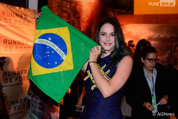 Kaya Scodelario divulga "Maze Runner 2" no Brasil