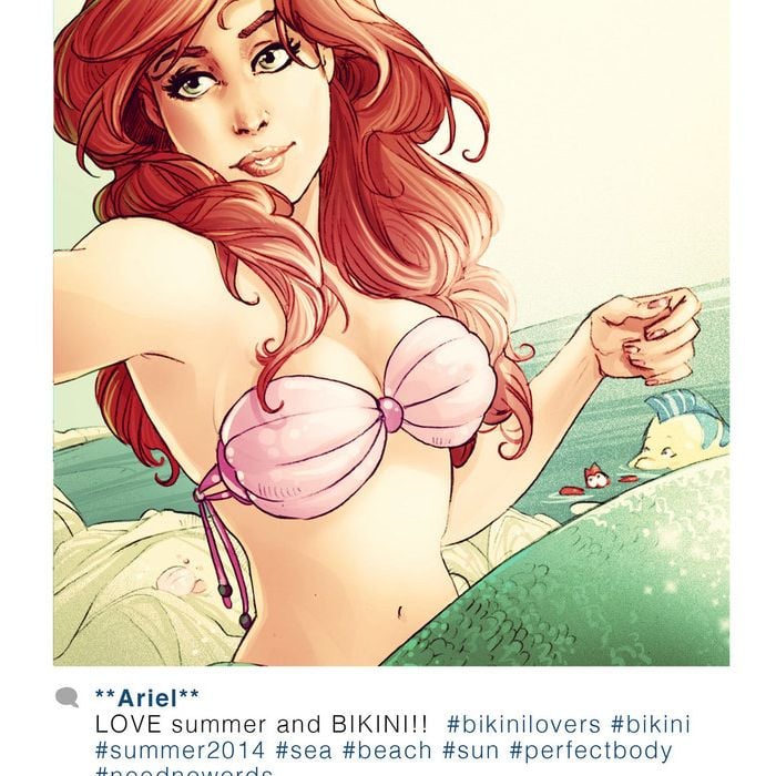 Ariel, &quot;A Pequena Seria&quot;, causando postando foto na praia enquanto todo mundo está no trabalho