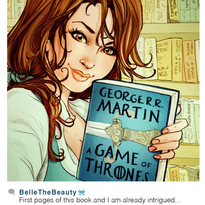 A Bela sempre leu bastante! Agora resolveu mostrar no Instagram que está lendo &quot;Game of Thrones&quot;, esperta ela, né?
