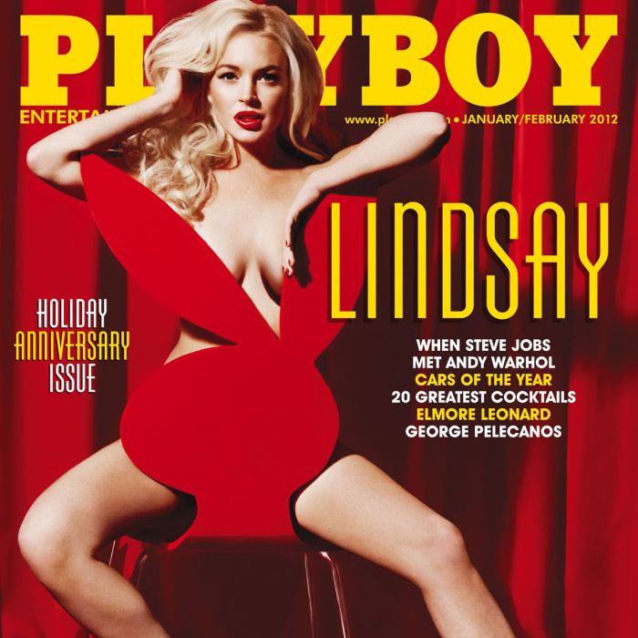 Lindsay Lohan mandou muito bem na capa da Playboy