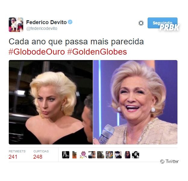 Lady Gaga ou Hebe Camargo? Memes do Globo de Ouro 2016 explodem na web
