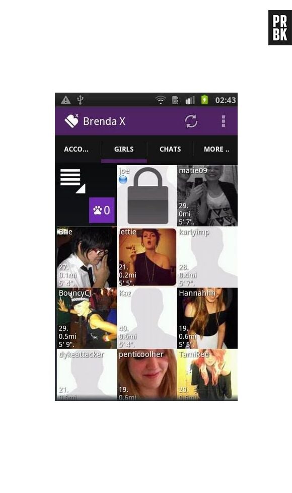 Já o app Brenda é só para meninas