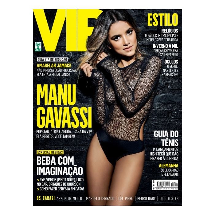 Olha ela! Manu Gavassi, do hit &quot;Camiseta&quot;, é capa da revista VIP de maio