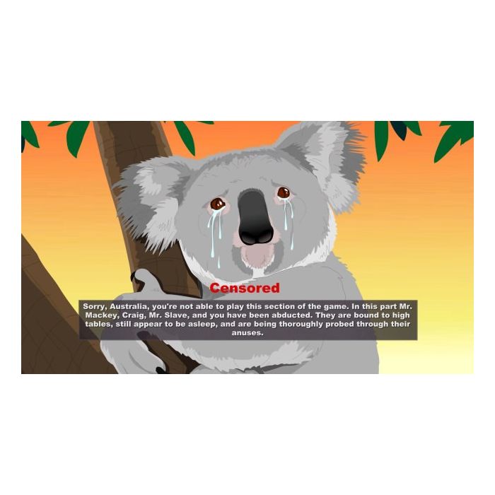 Os jogadores australianos de &quot;South Park: The Stick of Truth&quot; verão um coala em todas as cenas proibidas