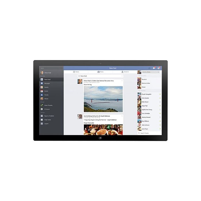  Apar&amp;ecirc;ncia do Facebook no novo Windows 8.1. 