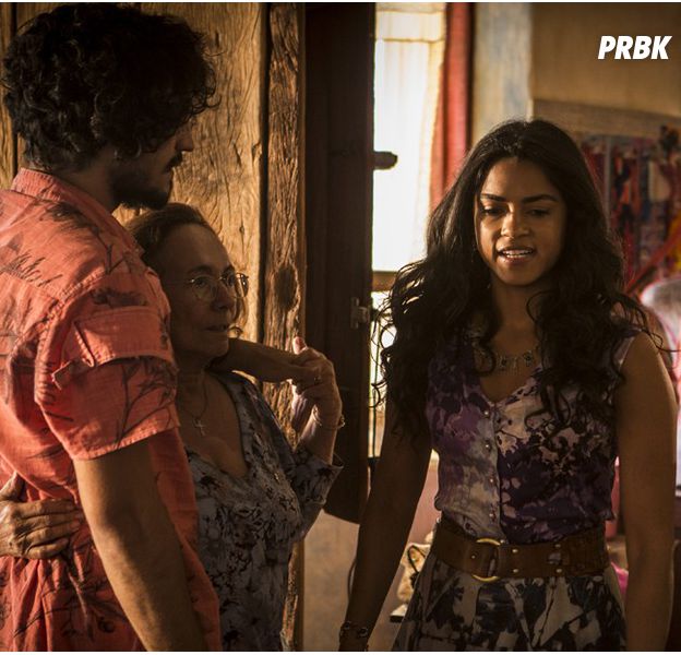 Em "Velho Chico", Luzia (Lucy Alves) acusa família de Miguel (Gabriel Leone) por "assassinato" de Santo (Domingos Montagner)