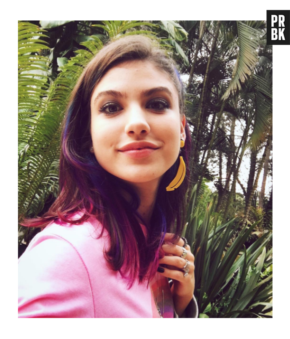 Giovanna Grigio pintou o cabelo de roxo para filme com Christian Figueiredo