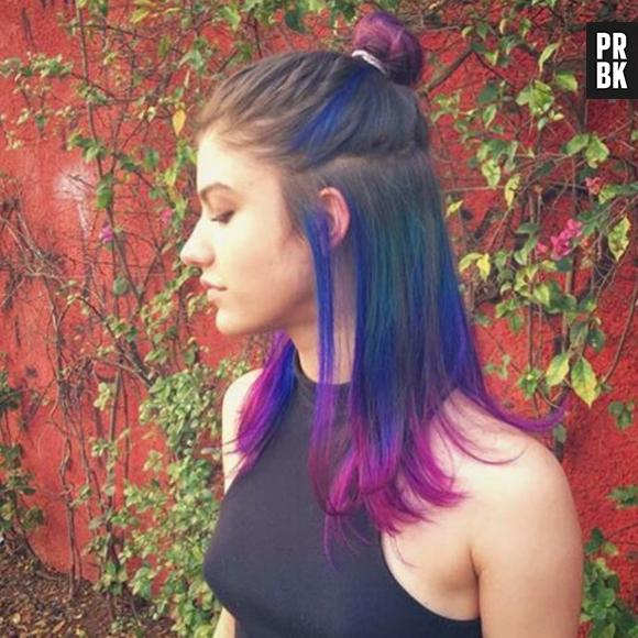 Giovanna Grigio amou o cabelo roxo que adotou para o filme de Christian Figueiredo