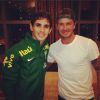 Oscar tira foto com David Beckham