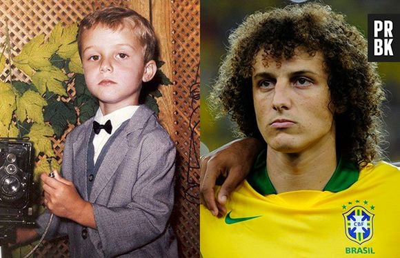 David Luiz tinha os cabelos bem mais comportados quando criança