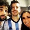 Christopher Mintz-Plasse foi tietado por Tatá Werneck no jogo da Argentina na Copa do Mundo