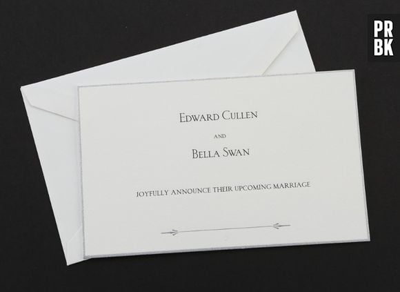 Convite de casamento Bella (Kristen Stewart) e Edward (Robert Pattinson) à venda no leilão!