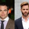 Chris Pine com e sem barba