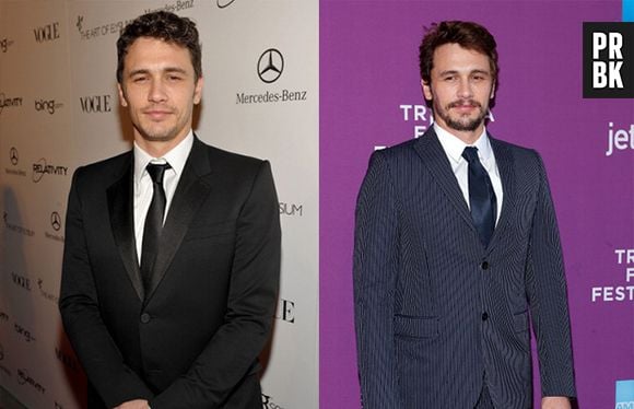 James Franco com e sem barba