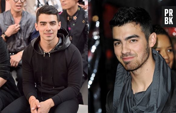 Joe Jonas, do Jonas Brothers, com e sem barba