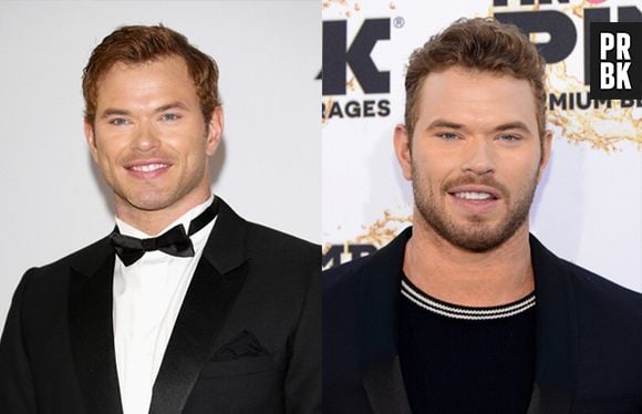 Kellan Lutz com e sem barba