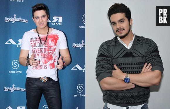 Luan Santana com e sem barba