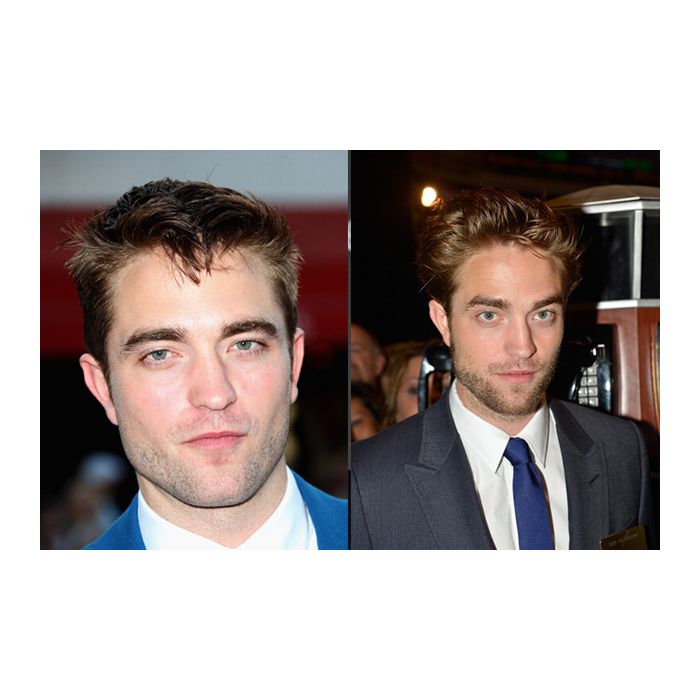 Robert Pattinson com e sem barba