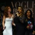  Marina Ruy Barbosa cantou ao lado de Preta Gil no&nbsp;Vogue Fashion's Night Out 