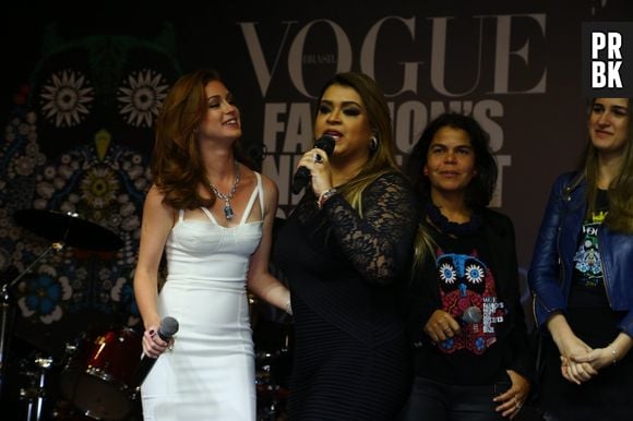 Marina Ruy Barbosa cantou ao lado de Preta Gil no Vogue Fashion's Night Out