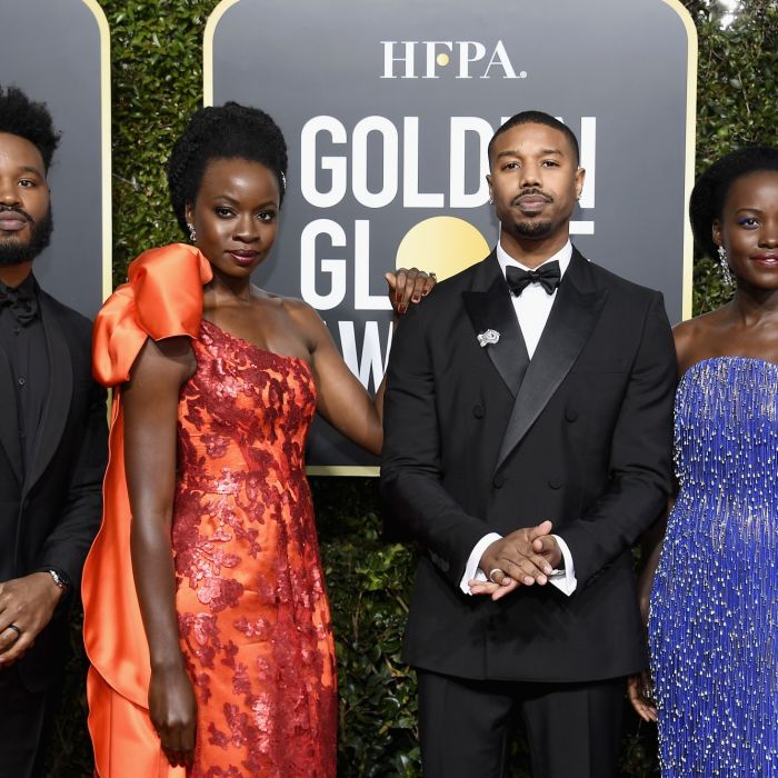 O elenco e diretor de &quot;Pantera Negra&quot; também estiveram no Globo de Ouro 2019