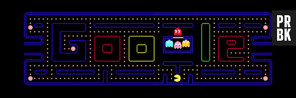 Doodle em homenagem ao clássico Pac-Man