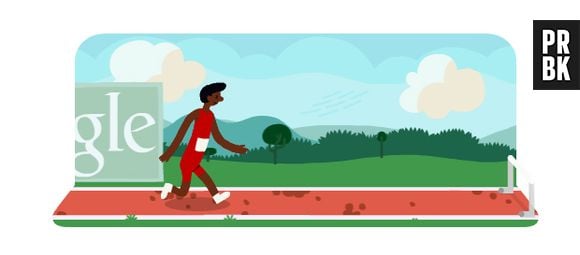 Jogar corrida com barreira no Google Doodle