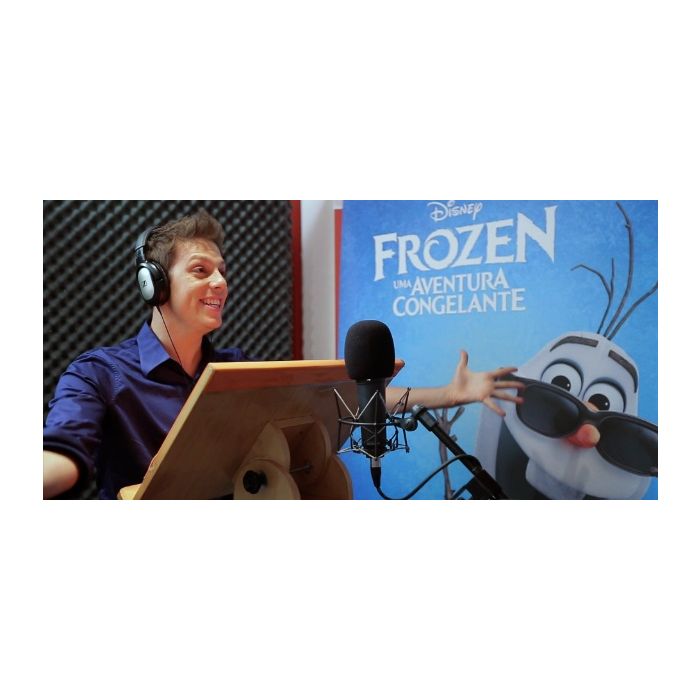 O comediante Fábio Porchat deu um show na animação da Disney &quot; Frozen - Uma Aventura Congelante&quot; (2014) 