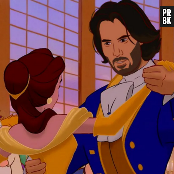 Artista recria a Fera, de "A Bela e a Fera", com o rosto de Keanu Reeves