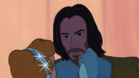 Esta artista resolveu desenhar todos os príncipes da Disney com o rosto do Keanu Reeves