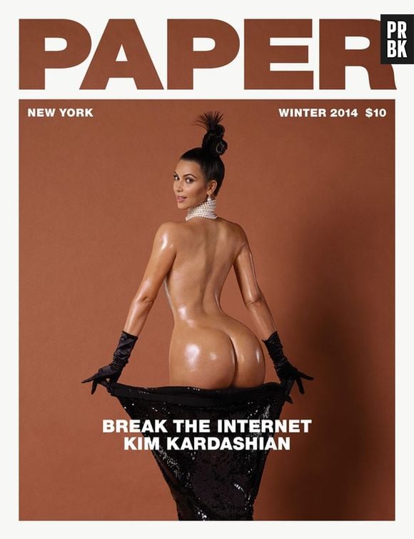 Kim Kardashian aparece sensual (e nua) na capa da revista Paper