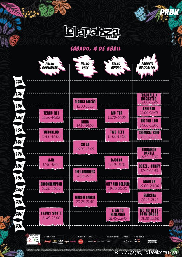 Lollapalooza 2020: Travis Scott, Emicida e mais se apresentam no dia 4 de abril