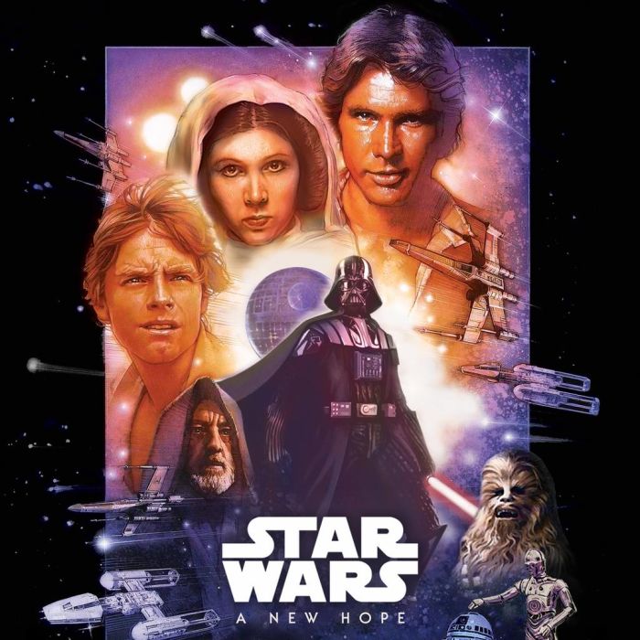 &quot;Star Wars: Episódio IV - Uma Nova Esperança&quot;: é o primeiro filme da saga a ser lançado, no ano de 1977
