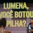 Internautas comentam participação de Lumena em "A Vida Depois do Tombo" destacando pergunta sobre sua contribuição nas confusões de Karol Conká